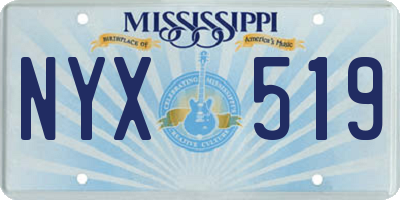 MS license plate NYX519