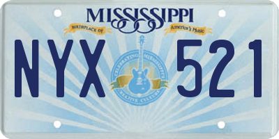 MS license plate NYX521