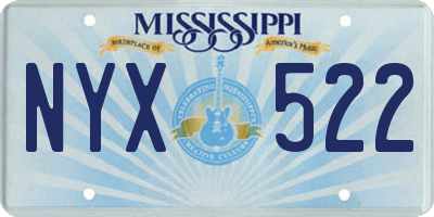 MS license plate NYX522