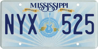MS license plate NYX525
