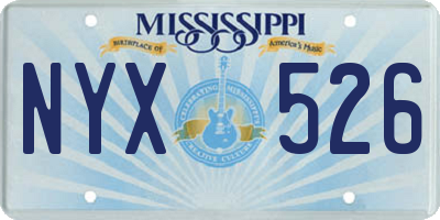 MS license plate NYX526