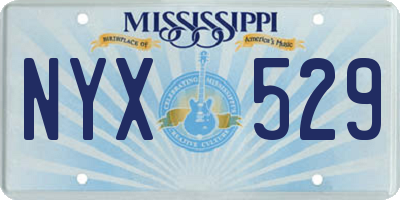 MS license plate NYX529