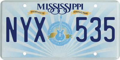 MS license plate NYX535