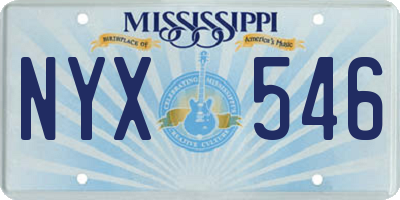 MS license plate NYX546
