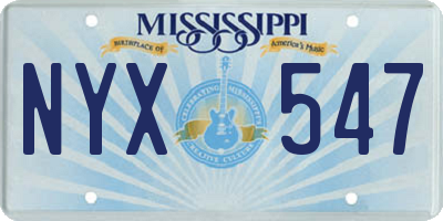 MS license plate NYX547