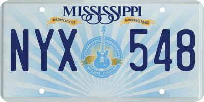 MS license plate NYX548