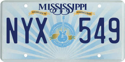 MS license plate NYX549