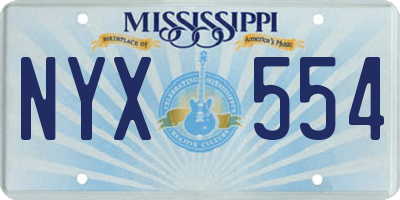 MS license plate NYX554