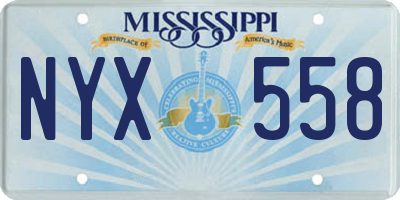 MS license plate NYX558
