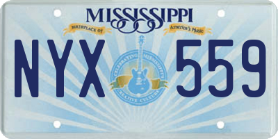 MS license plate NYX559