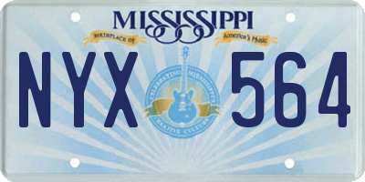MS license plate NYX564