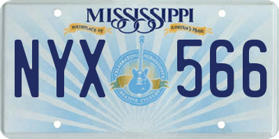 MS license plate NYX566