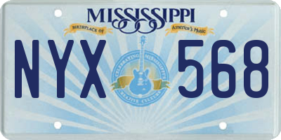 MS license plate NYX568