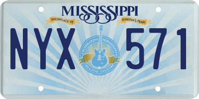 MS license plate NYX571