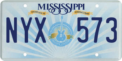 MS license plate NYX573