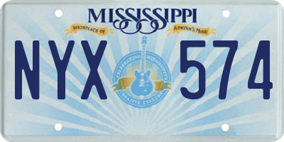 MS license plate NYX574