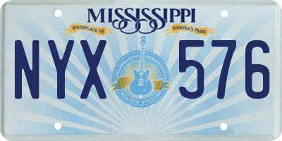 MS license plate NYX576