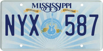 MS license plate NYX587