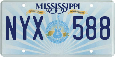 MS license plate NYX588
