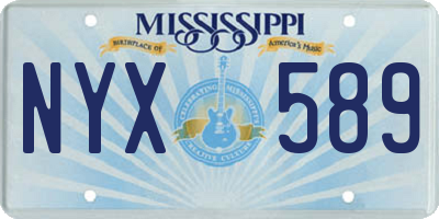 MS license plate NYX589