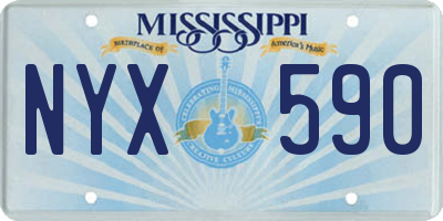 MS license plate NYX590