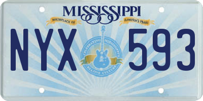 MS license plate NYX593