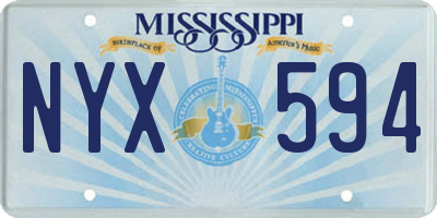 MS license plate NYX594