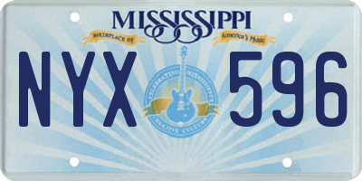 MS license plate NYX596