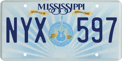 MS license plate NYX597