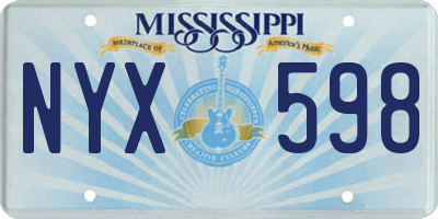 MS license plate NYX598