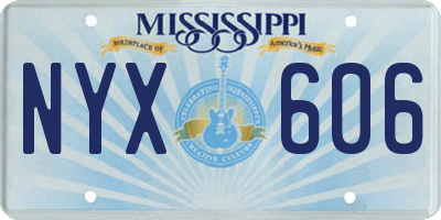 MS license plate NYX606