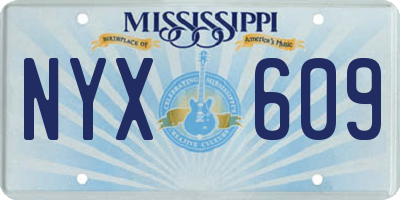 MS license plate NYX609