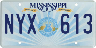 MS license plate NYX613