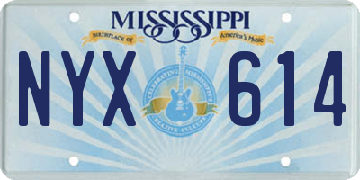 MS license plate NYX614