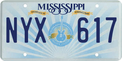 MS license plate NYX617