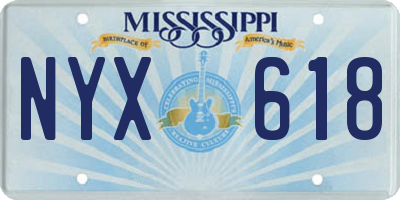 MS license plate NYX618