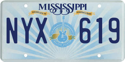 MS license plate NYX619