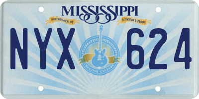 MS license plate NYX624