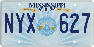 MS license plate NYX627