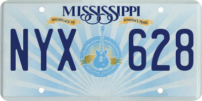 MS license plate NYX628