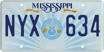 MS license plate NYX634
