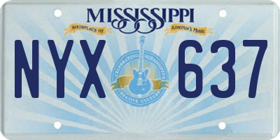 MS license plate NYX637