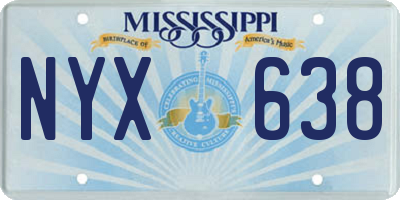 MS license plate NYX638