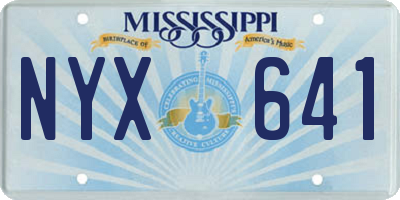 MS license plate NYX641