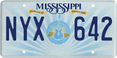 MS license plate NYX642
