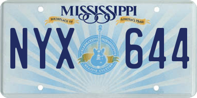 MS license plate NYX644