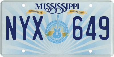 MS license plate NYX649