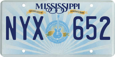MS license plate NYX652