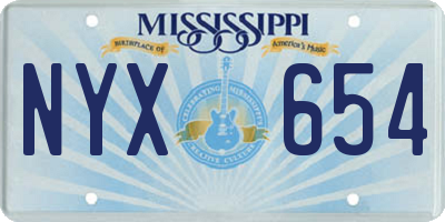 MS license plate NYX654