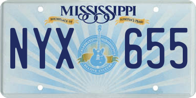 MS license plate NYX655